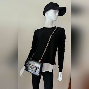 Zara Faux Crocodile Embossed Leather small Purse Crossbody